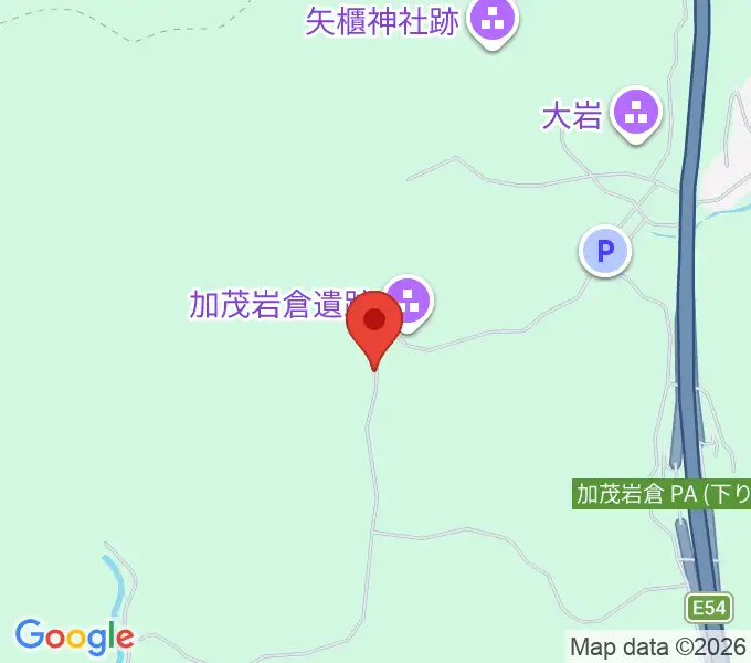 加茂岩倉遺跡ガイダンスの地図