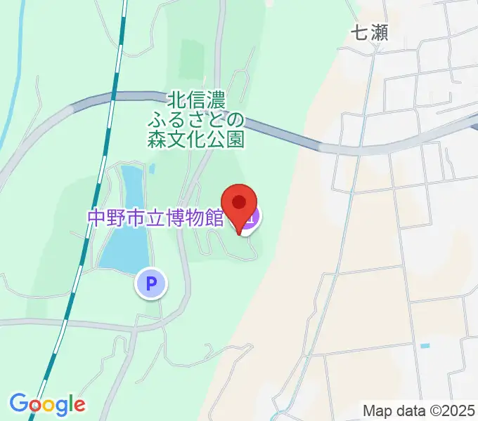 中野市立博物館の地図