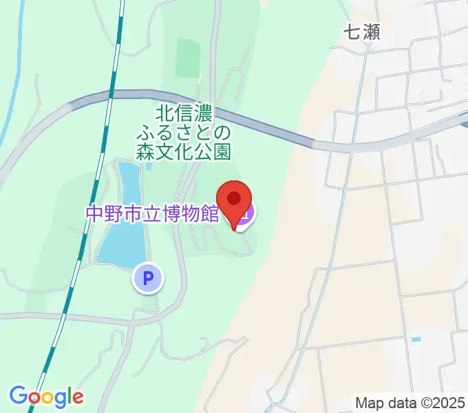 中野市立博物館の地図