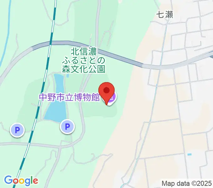 中野市立博物館の地図