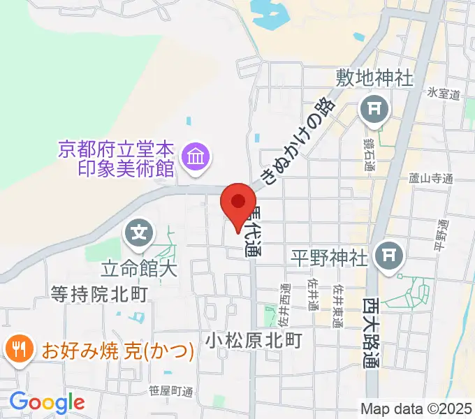 立命館大学国際平和ミュージアムの地図