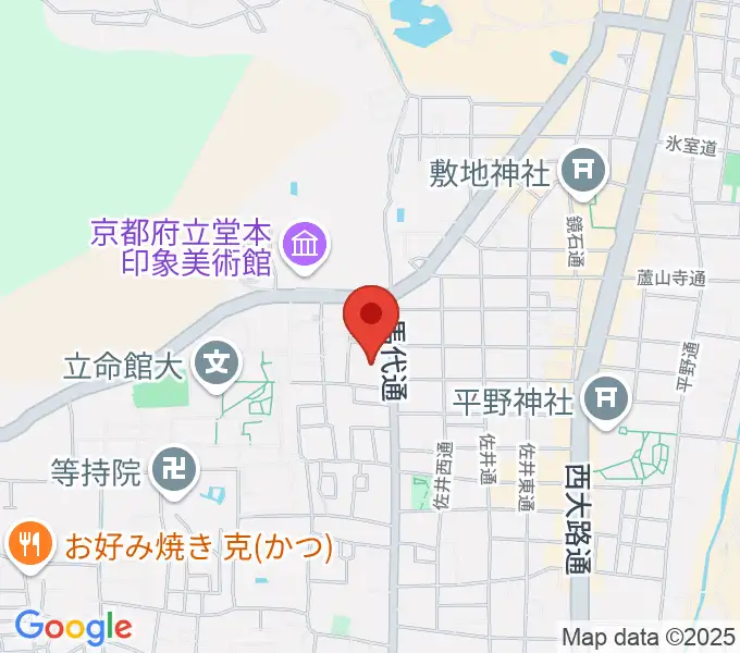 立命館大学国際平和ミュージアムの地図