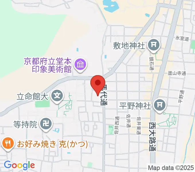 立命館大学国際平和ミュージアムの地図