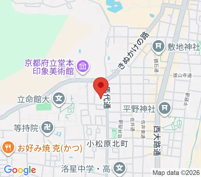 立命館大学国際平和ミュージアムの地図