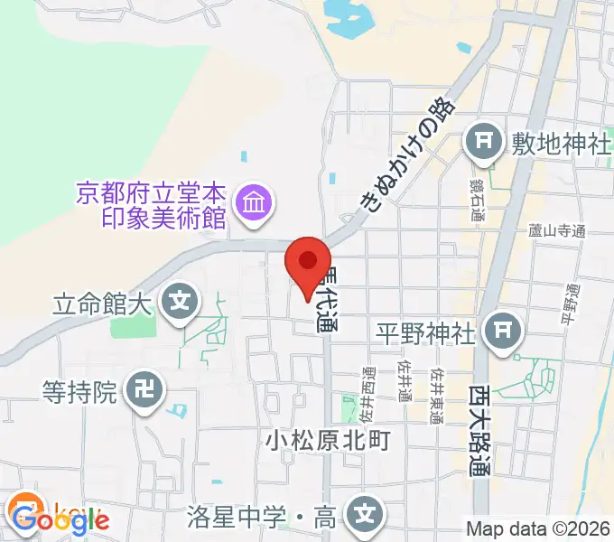 立命館大学国際平和ミュージアムの地図