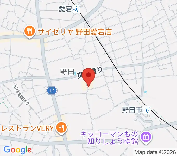 野田市郷土博物館の地図