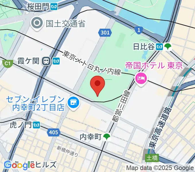 千代田区立日比谷図書文化館の地図
