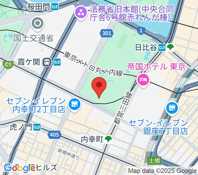 千代田区立日比谷図書文化館の地図