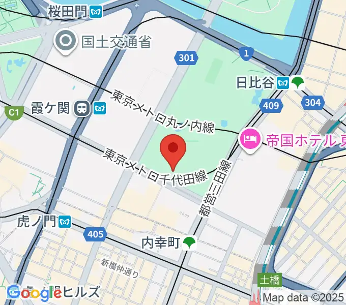 千代田区立日比谷図書文化館の地図