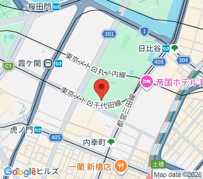 千代田区立日比谷図書文化館の地図