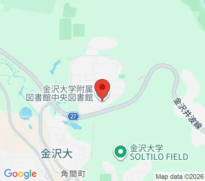 金沢大学資料館の地図