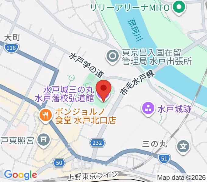 弘道館の地図