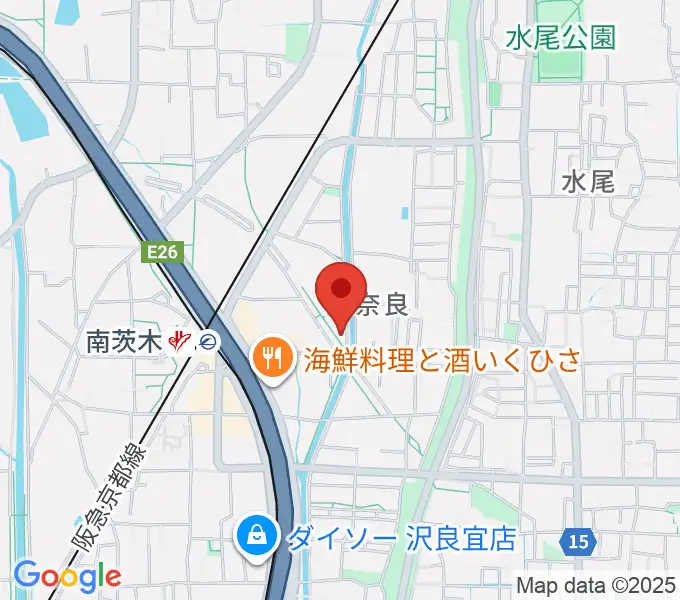 茨木市立文化財資料館の地図