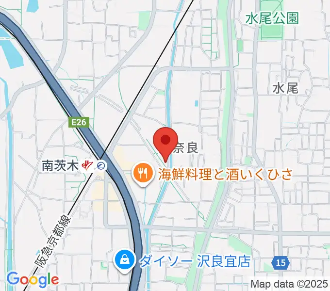 茨木市立文化財資料館の地図