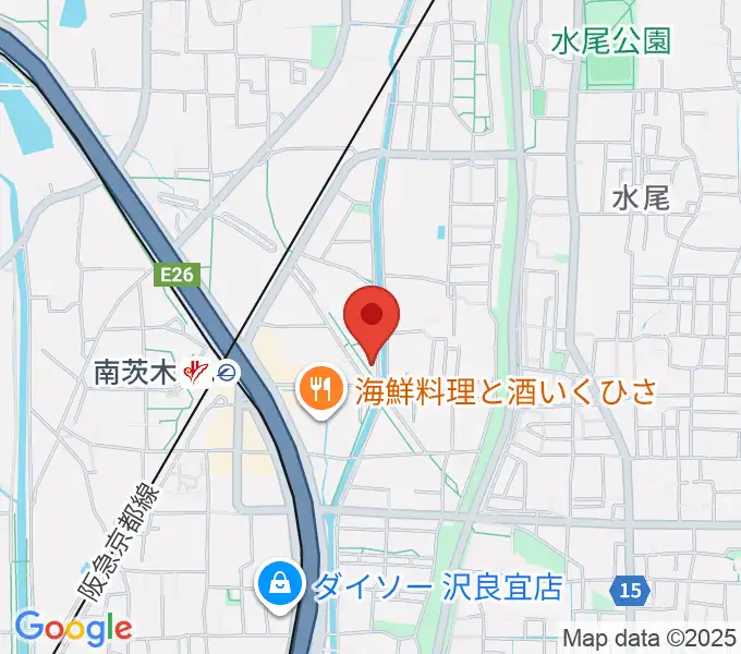 茨木市立文化財資料館の地図
