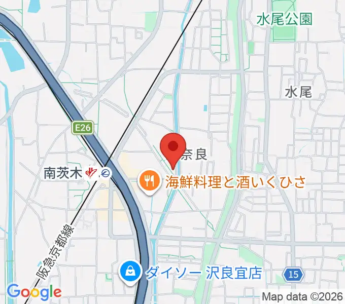 茨木市立文化財資料館の地図