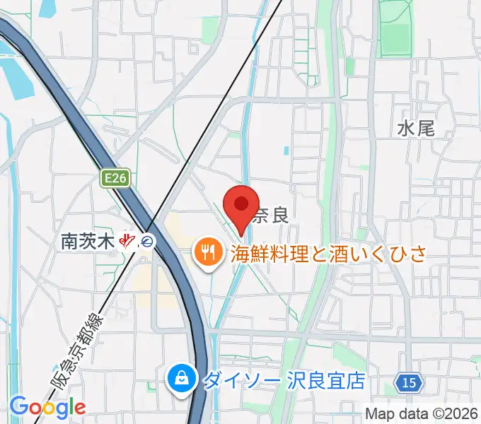 茨木市立文化財資料館の地図