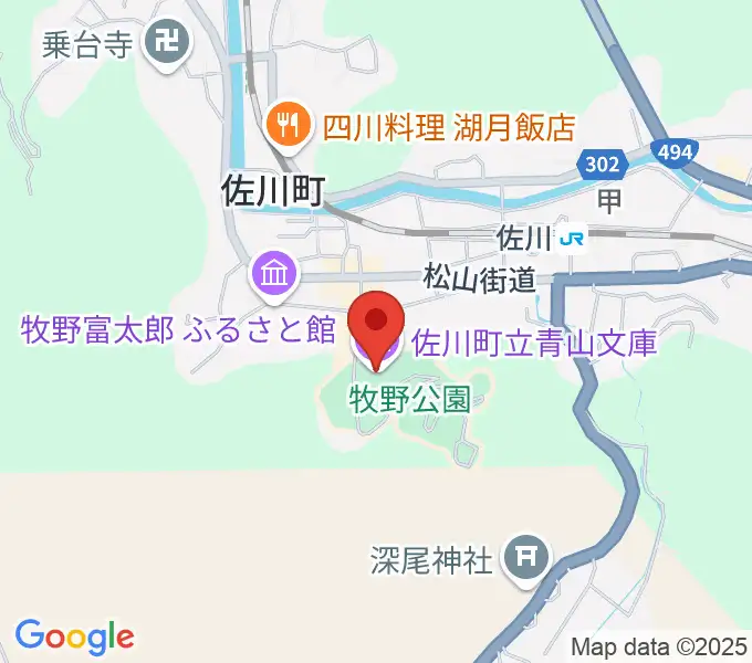 佐川町立青山文庫の地図