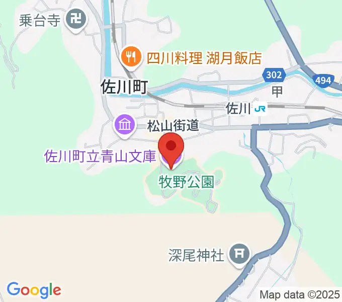 佐川町立青山文庫の地図