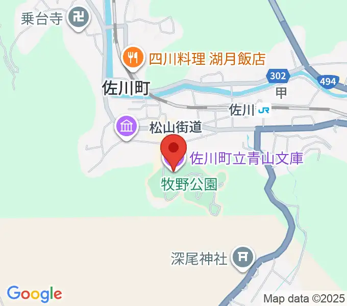 佐川町立青山文庫の地図