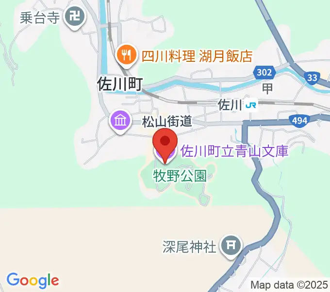 佐川町立青山文庫の地図