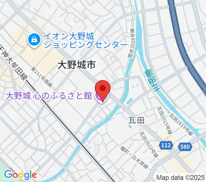 大野城心のふるさと館の地図