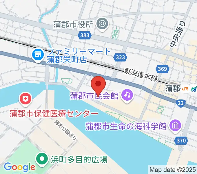 蒲郡市博物館の地図