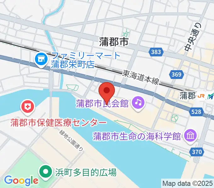 蒲郡市博物館の地図