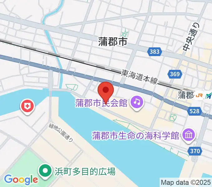 蒲郡市博物館の地図