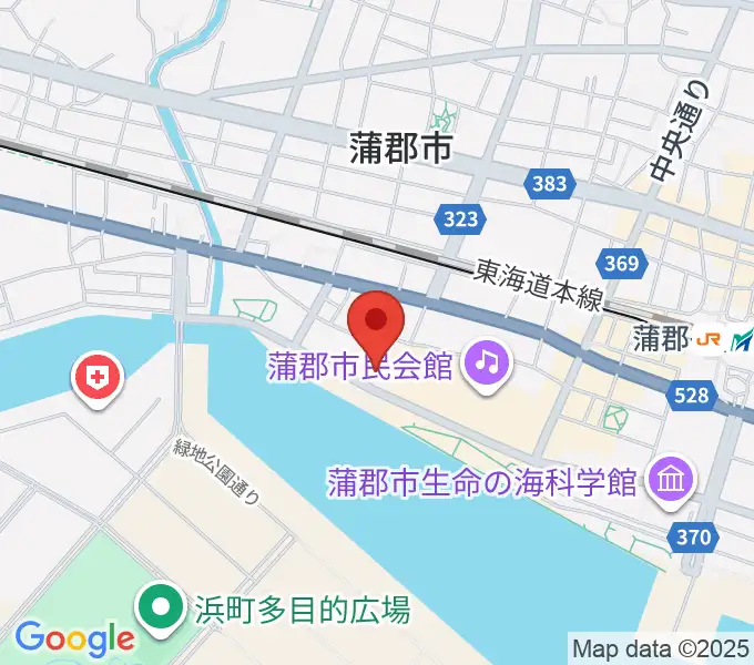 蒲郡市博物館の地図