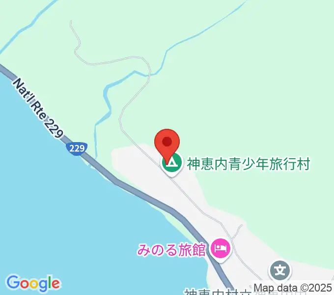 神恵内村郷土資料館の地図