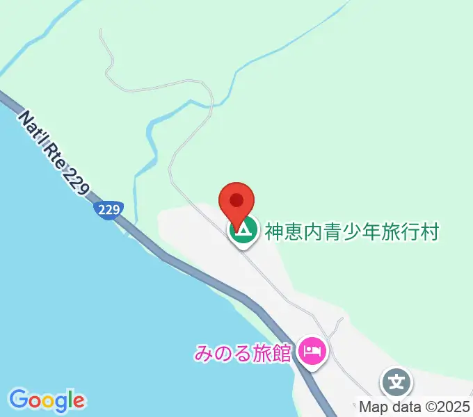 神恵内村郷土資料館の地図