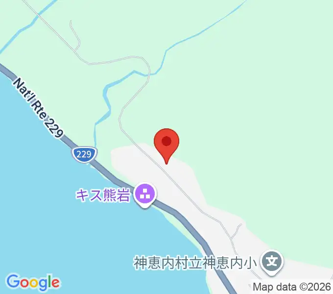 神恵内村郷土資料館の地図