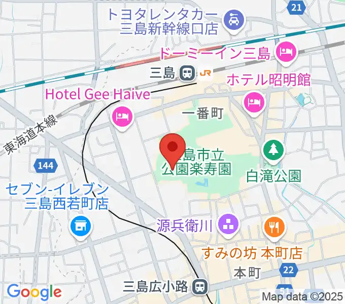 三島市郷土資料館の地図