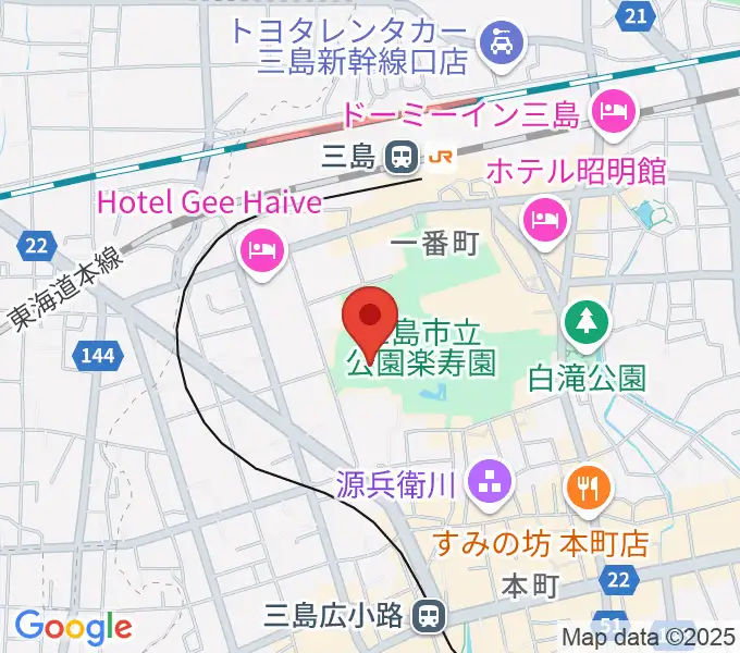 三島市郷土資料館の地図