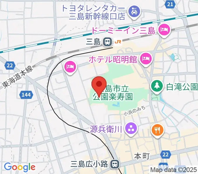 三島市郷土資料館の地図