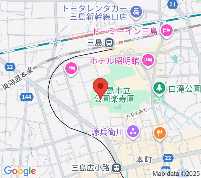 三島市郷土資料館の地図