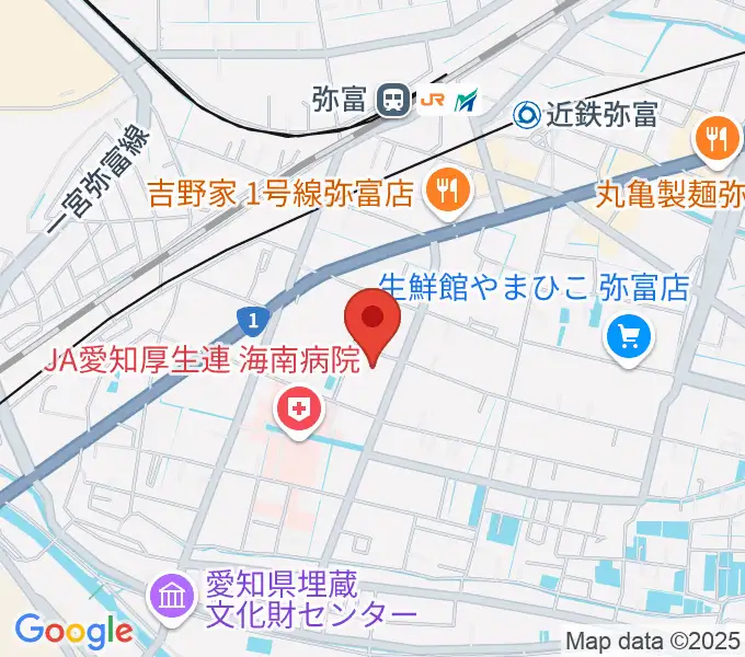 弥富市歴史民俗資料館の地図