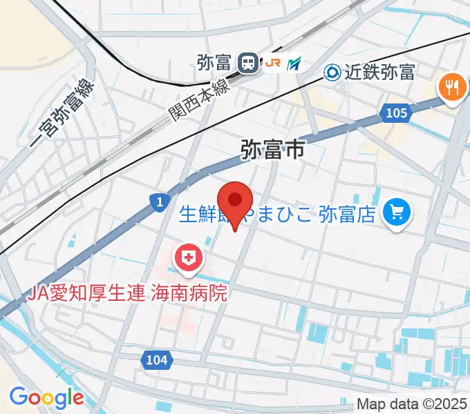 弥富市歴史民俗資料館の地図