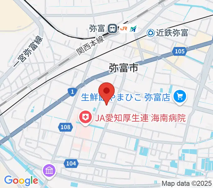 弥富市歴史民俗資料館の地図