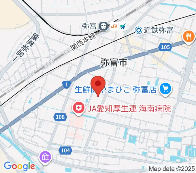 弥富市歴史民俗資料館の地図