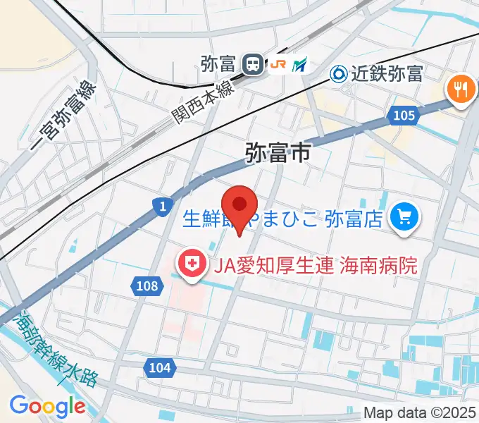 弥富市歴史民俗資料館の地図