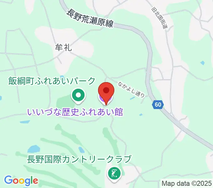 いいづな歴史ふれあい館の地図