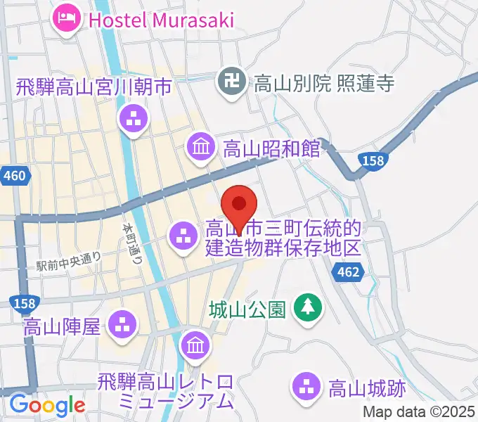 飛騨高山まちの博物館の地図