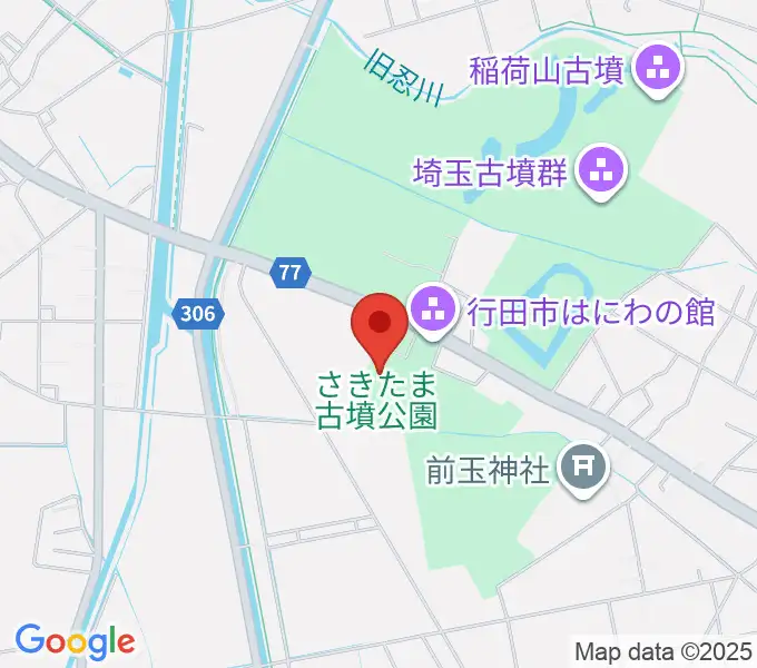 埼玉県立さきたま史跡の博物館の地図