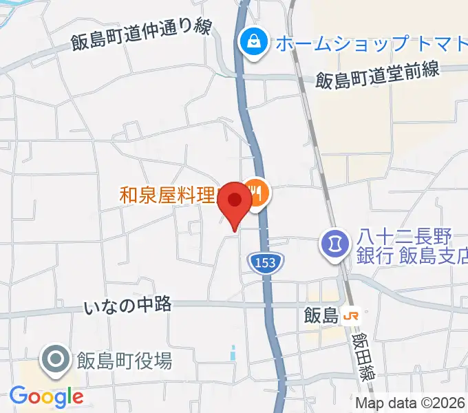 飯島町歴史民俗資料館・飯島陣屋の地図