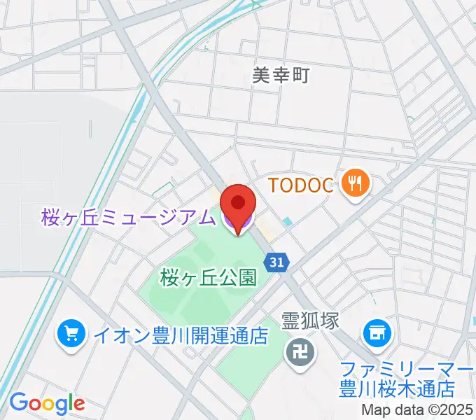 豊川市桜ヶ丘ミュージアムの地図