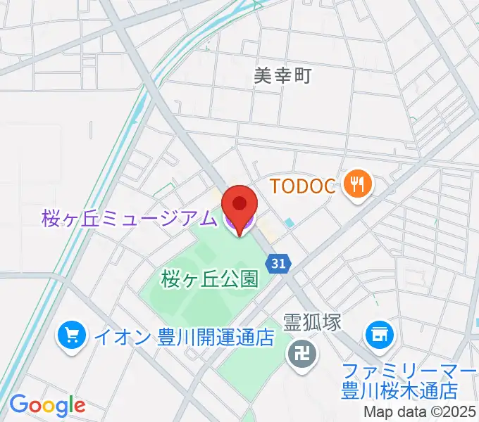 豊川市桜ヶ丘ミュージアムの地図