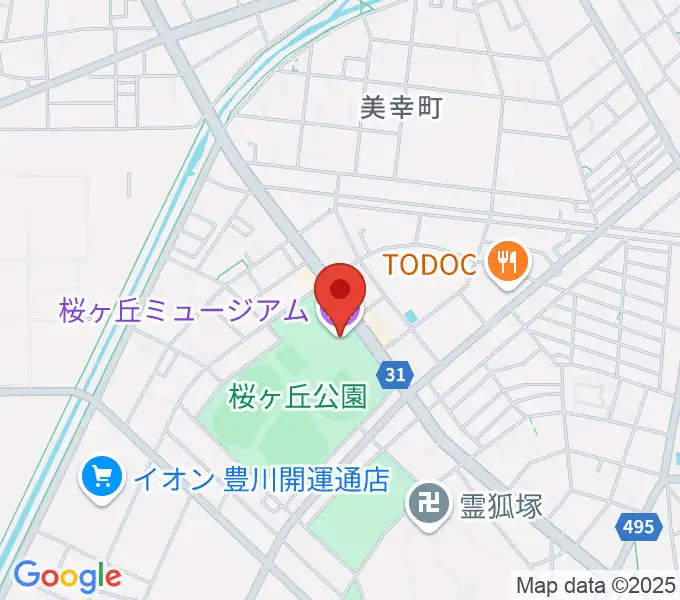 豊川市桜ヶ丘ミュージアムの地図
