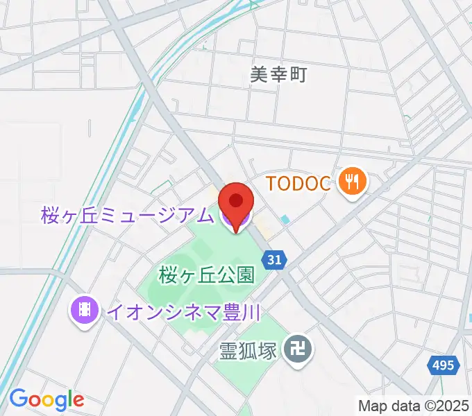 豊川市桜ヶ丘ミュージアムの地図